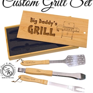 BBQ Grill Set | BBQ Set | BBQ Tool Set | Grill Tools | Personalized Grill Set | Grill Gift Set | Dad&#39;s Grill Set | Fathers Day Gift