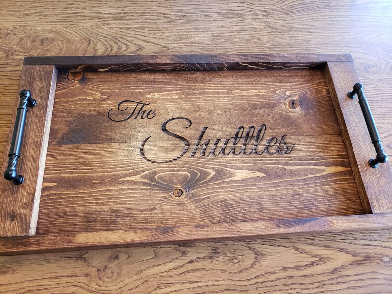 Personalized Serving Tray Wood Serving Tray Breakfast Tray Etsy