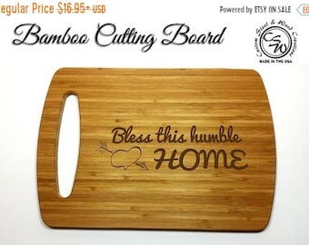 Personalized Engraved Bamboo Cutting Board, Wedding Gift