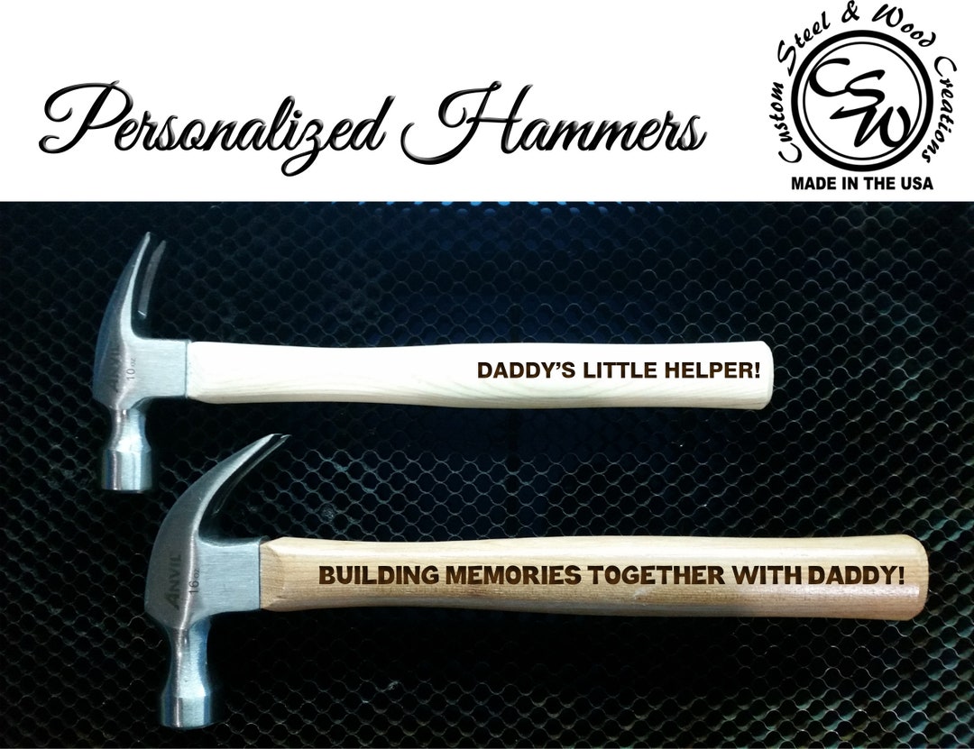 Personalized Hammer for Dad Wedding Party Gift Laser Etsy