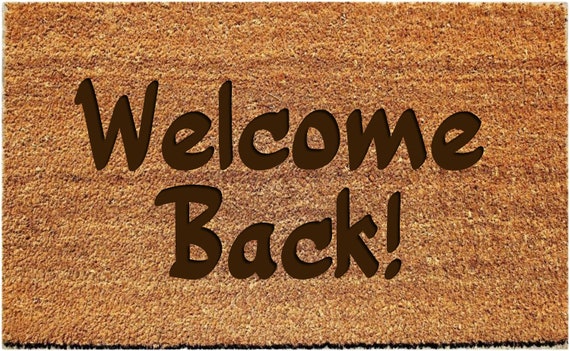 Welcome Back Door Mat Front Door Mat Custom Coir & Vinyl | Etsy