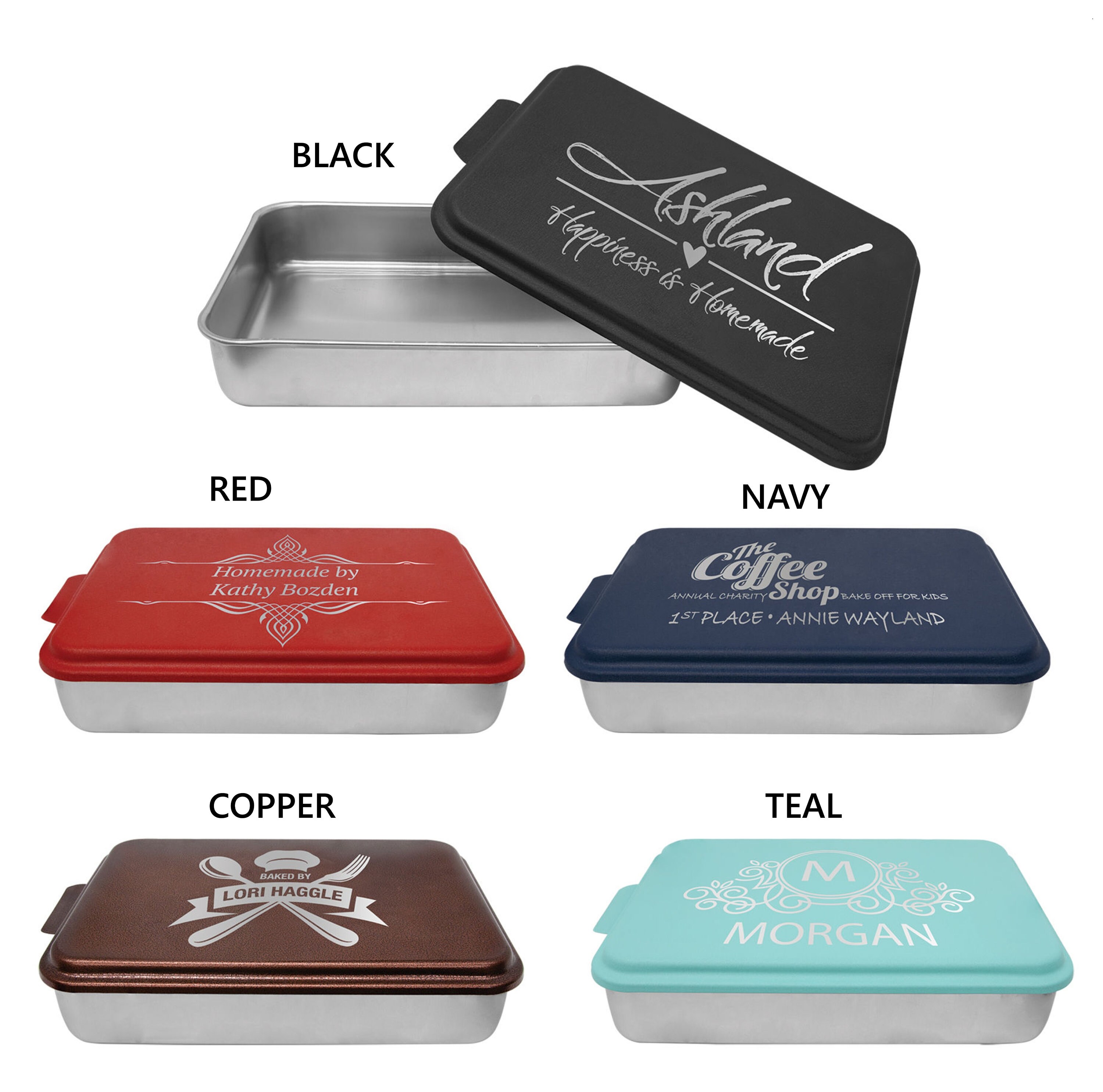 Personalized Cake Pan, Custom Engraved Baking Pan, Baking Pan With Lid ...