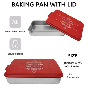 Personalized Cake Pan, Custom Engraved Baking Pan, Baking Pan With Lid ...