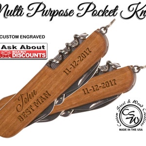 Groomsmen Gift, Personalized Pocket Knife, Multi Tool Pocket Knife, Wedding Favors, Best Man, Personalized Pocket Knife