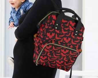 Halloween spooky themed bats diaper bag Halloween Cloth Diaper - One Size Adjustable Reusable Diaper  main image 3