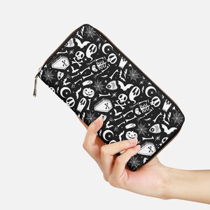 Halloween Wallet, Spooky Halloween Wallet, Spooky Wallet, Spooky Cute Kawaii Wallet, Cute Halloween Wallet, Halloween Queen Wallet