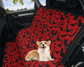 Halloween Back Seat Car Seat Covers, Halloween Back Seat Pet Car Covers, Spooky Car Seat Covers, Gothic Car Seat Covers, Bat Car Seat Covers