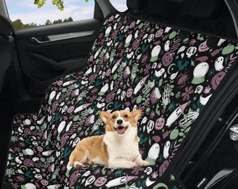 Witch Cottagecore Back Seat Cover, Gothic Car Protector
