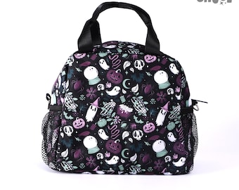 Dark Cottagecore Witchy Witchcore Lunch Bag, Dark Witchcore Lunch Bag, Gothic Lunch Bag, Gothic Lunch Tote, Spooky Witch Lunch Bag