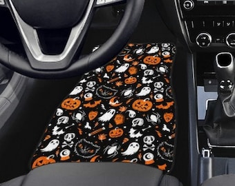 Halloween Car Mats, Spooky Car Mats, Creepy Car Mats, Goth Car Mats, Witchy Car Mats, Cute Halloween Car Mats, Spooky Cute Car Mats