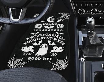 Halloween Car Floor Mats, Halloween Car Mats, Spooky Car Mats, Spirit Board Car Mats, Bat Car Floor Mats, Gothic Car Mats, Spooky Gothic Car
