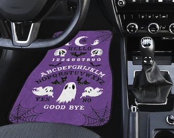 Spirit Board Halloween Car Floor Mats, Spooky Gothic Auto Decor