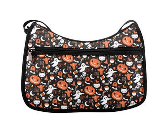 everything halloween black bat halloween bag ghost bag jack o lantern bag spooky bag skull bag crossbody bag halloween crossbody bag