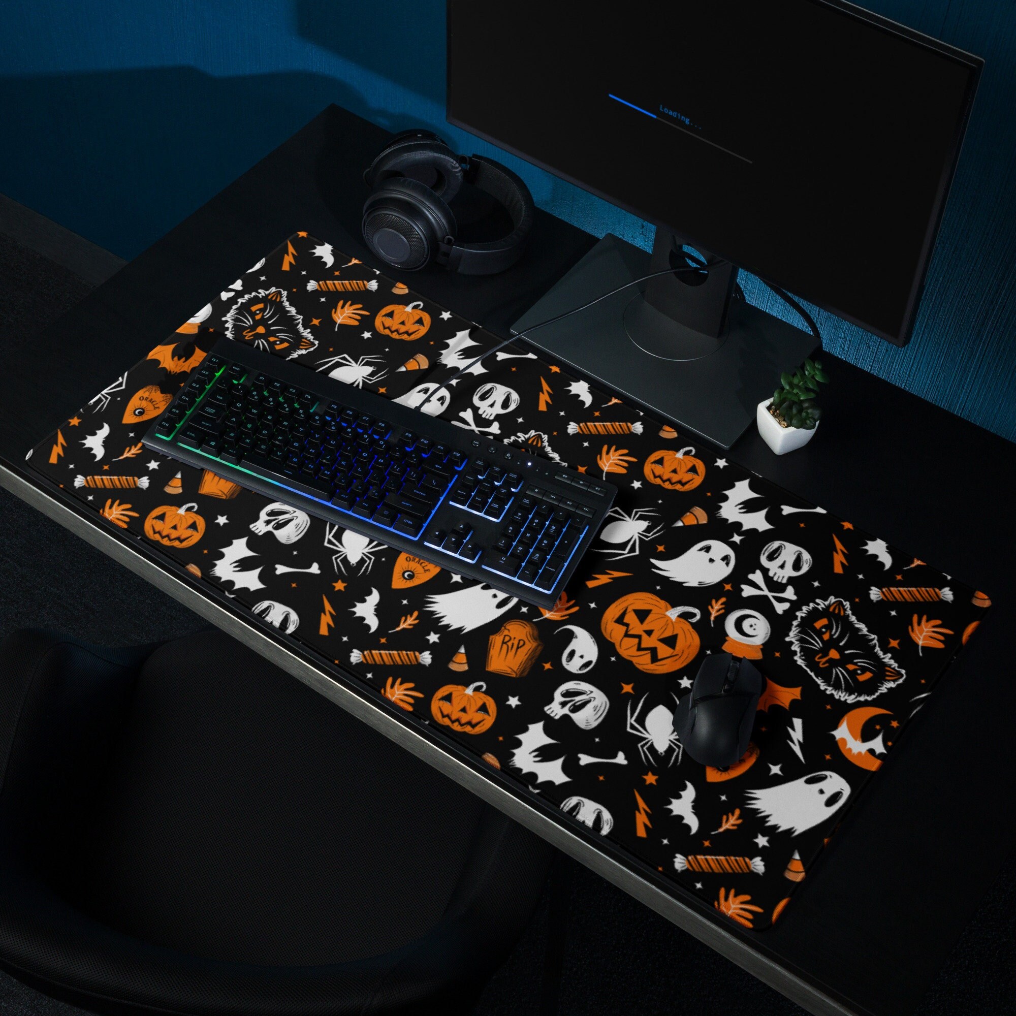 Halloween Mouse Pad, Halloween Mousepad, Halloween Desk Mat, Spooky Desk Mat, Spooky Mousepad, Spooky Mouse Pad, Gothic Mouse Pad