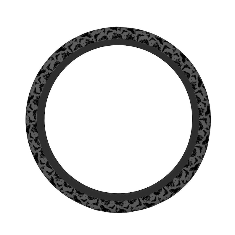 Funda gótica para volante con forma de murciélago, accesorio de neopreno con diseño de murciélago espeluznante para coche, decoración alternativa para vehículos. imagen 4