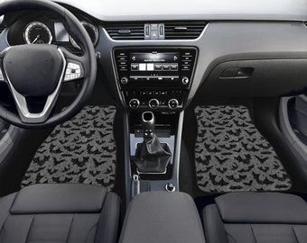 Gothic Bat Car Floor Mats, Spooky Halloween Decor