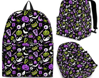 Spooky Backpack, Halloween Backpack, Halloween Themed Backpack, Creepy Backpack, Gothic Backpack, Spooky Travel Backpack