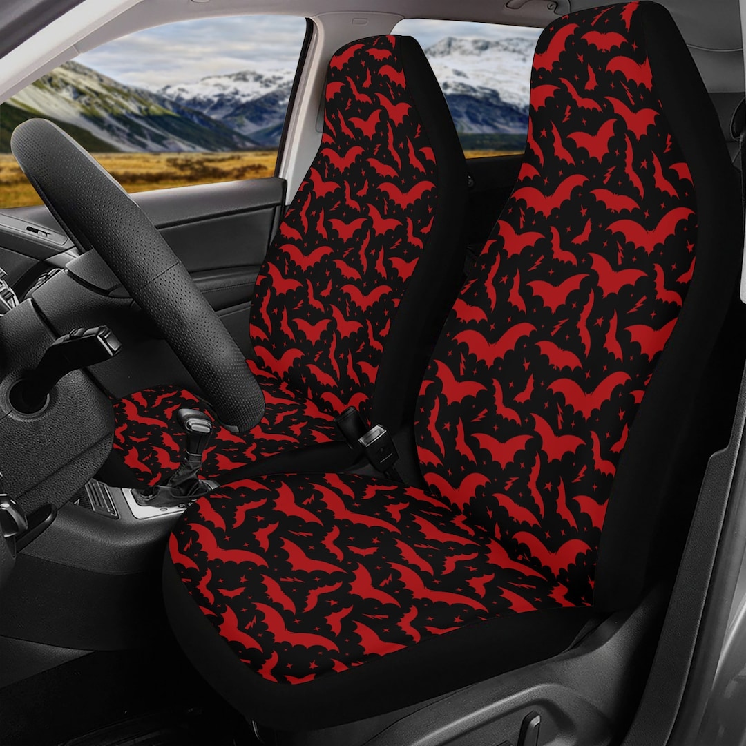 Black Cat Gothic Witch Car Seat Covers