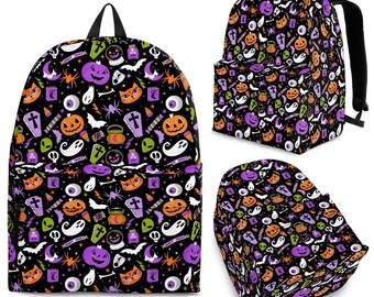 Spooky Backpack, Halloween Backpack, Halloween Themed Backpack, Creepy Backpack, Gothic Backpack, Spooky Travel Backpack