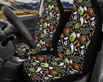 Spooky Cute Halloween Car Seat Covers, Halloween Car Seat Covers, Spooky Car Seat Covers, Gothic Car Seat Covers, Goth Car Seat Covers