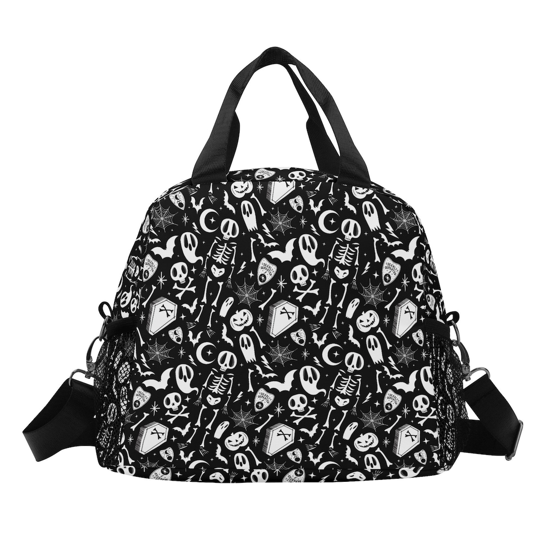 Skeleton Lunch Bag Skull Lunch Bag Gothic Lunch Bag Gothic Etsy