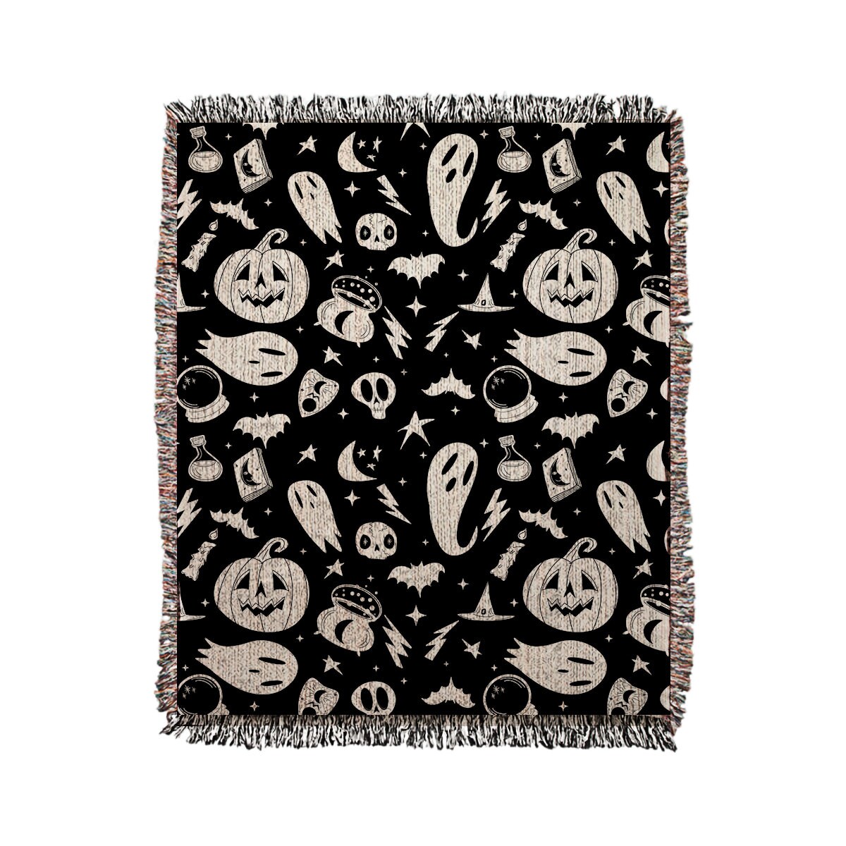 Halloween Decoration Witch Throw Blanket - Soft and Cozy Fleece with Enchanting