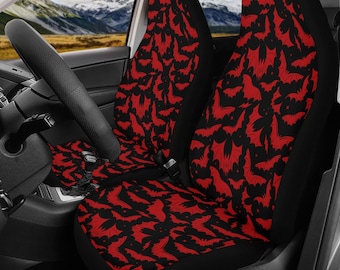 Bat Car Seat Covers, Halloween Car Seat Covers, Spooky Car Seat Covers, Gothic Car Seat Covers, Goth Car Seat Covers, Goth Car Accessories