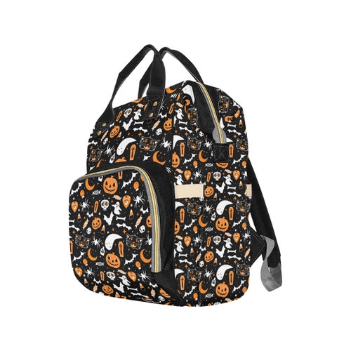 Halloween Diaper Bag, Spooky Diaper Bag, Spooky Diaper Backpack, Halloween Backpack,  Halloween Diaper Backpack