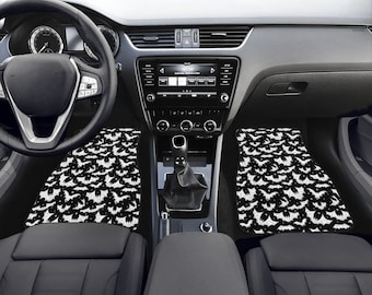 Bat Car Floor Mats, Spooky Halloween Auto Decor