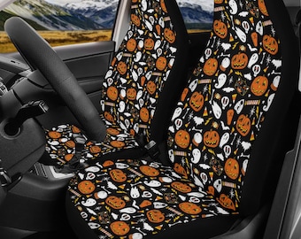 Spooky Car Seat Covers, Halloween Gothic Style