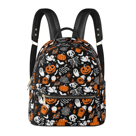 Spooky Mini Orange, Black, White Halloween Backpack, Gothic Skeleton Halloween Backpack, Halloween Purse, Spooky Halloween Purse Backpack - Etsy Spooky Mini Orange, Black, White Halloween Backpack, Gothic Skeleton Halloween Backpack, Halloween Purse, Spooky Halloween Purse Backpack - Etsy