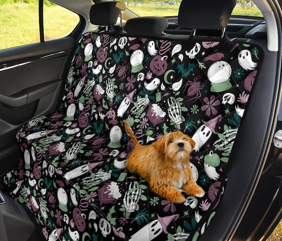 Halloween Back Seat Car Covers, Witch Cottagecore Car Seat Covers, Witchcore Car Seat Covers, Gothic Car Seat Covers, Witchy Car Seat Covers