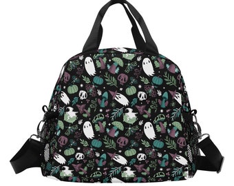 Witchy Lunch Bag, Witchcore Lunch Bag, Gothic Lunch Bag, Gothic Lunch Tote, Halloween Lunch Bag, Spooky Lunch Bag, Mushroomcore Lunch Bag