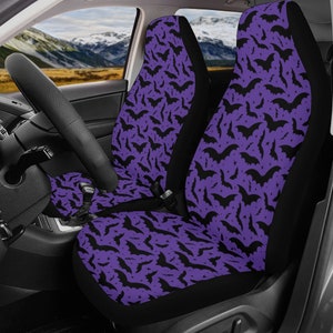 Bats and Stars Car Seat Covers, Halloween Car Seat Covers, Spooky Car Seat Covers, Gothic Car Seat Covers, Goth Car Seat Covers