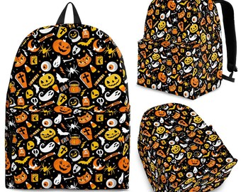 Spooky Backpack, Halloween Backpack, Halloween Themed Backpack, Creepy Backpack, Gothic Backpack, Spooky Travel Backpack