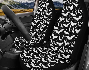 Bats and Stars Car Seat Covers, Halloween Car Seat Covers, Spooky Car Seat Covers, Gothic Car Seat Covers, Goth Car Seat Covers