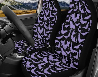 Bat Car Seat Covers, Halloween Car Seat Covers, Spooky Car Seat Covers, Gothic Car Seat Covers, Goth Car Seat Covers, Goth Car Accessories