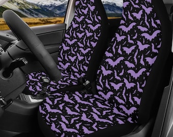 Gothic Bat Car Seat Covers, Halloween Bat Car Seat Covers, Spooky Car Seat Covers, Gothic Car Seat Covers, Pastel Gothic Goth Bat Car Decor