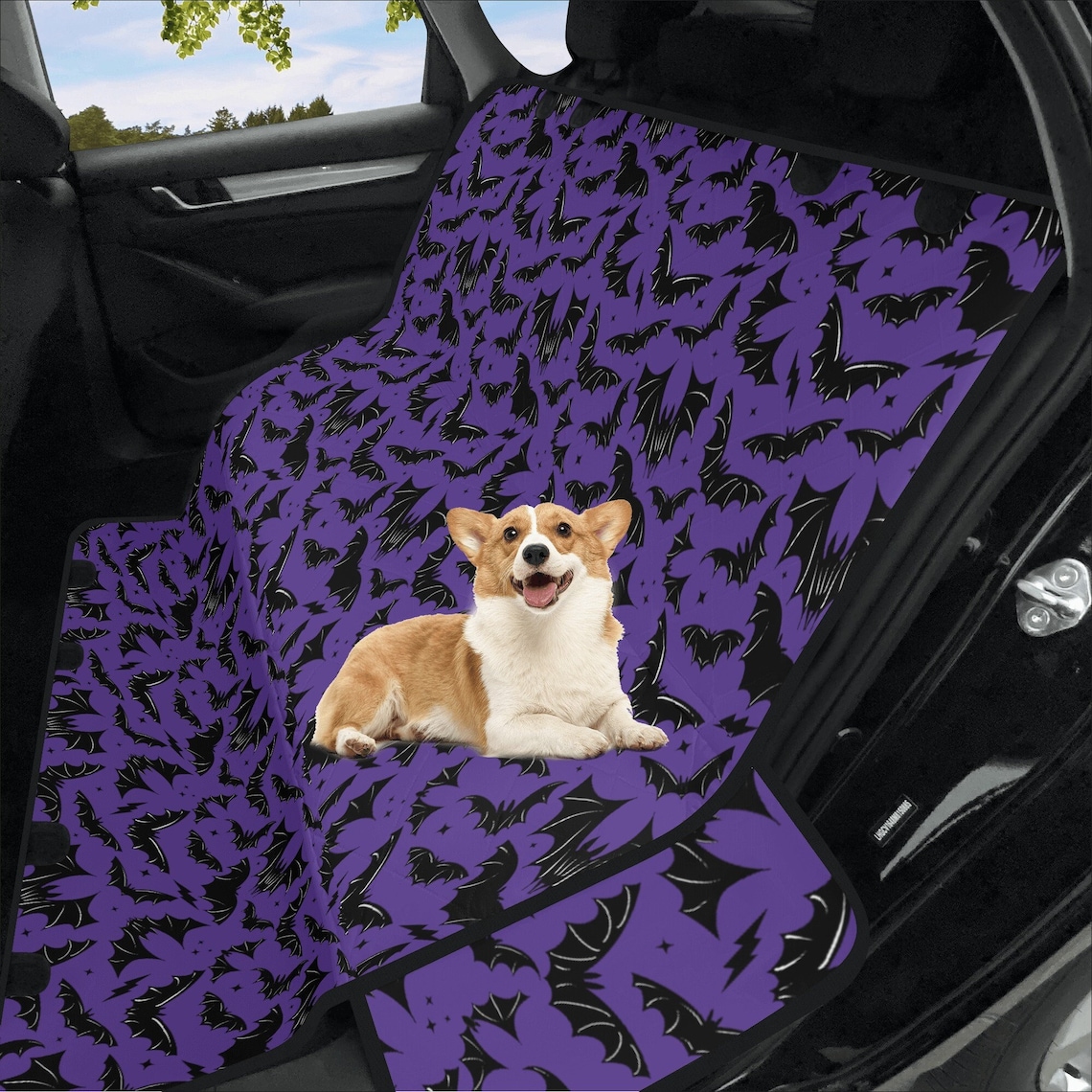Halloween Back Seat Car Seat Covers Halloween Back Seat Pet image 1