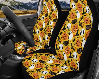 Spooky Cute Car Seat Covers, Halloween Car Seat Covers, Spooky Car Seat Covers, Gothic Car Seat Covers, Goth Car Seat Covers