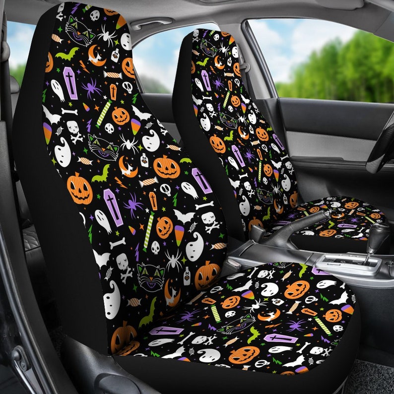 Spooky House Halloween Car Seat Covers