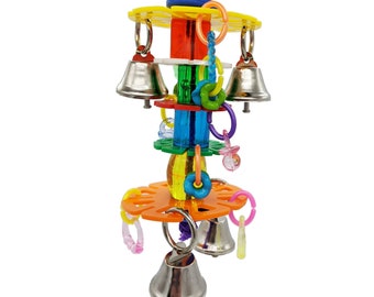 Plastic Bird Toy with Bells and Charms, Shimmy