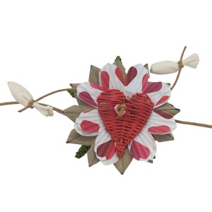 Valentine's Day Bird Toy, Shreddable Vday Parrot Toy, Palm, Vine, Sola, and Paper Bird Toy (Sweetheart)