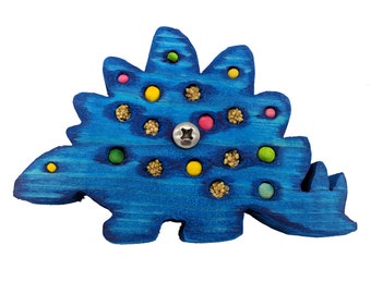Spike Stegosaurus Pine Bird Toy | Foraging Chew Toy for Small Medium Parrots