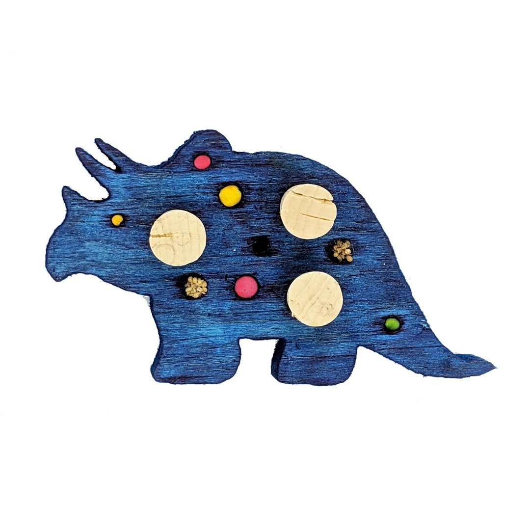 Foraging Toy, Balsa Parrot Toy, Dinosaur Shaped Foraging Toy With Cork ...