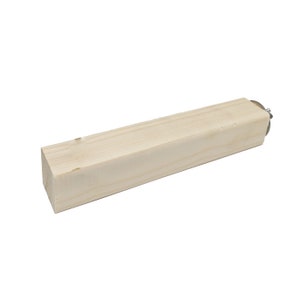 Simple Pine Perch, Platform Perch, Perch for Parrots, Rats, Birds, and More with Stainless Steel Hardware