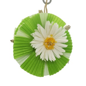 Sola and Paper Parrot Toy, Flower Bird Toy with Vine Base, Freya