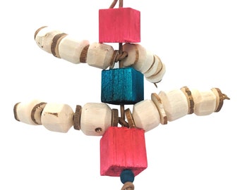 Sola & Balsa Parrot Toy, Small Bird Chew Toy (Buggy)