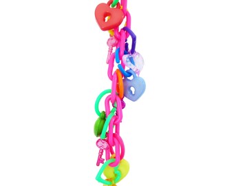 Valentine's Day Bird Toy, Vday Parrot Toy, Heart and Key Themed Toy, Keys to My Hearts