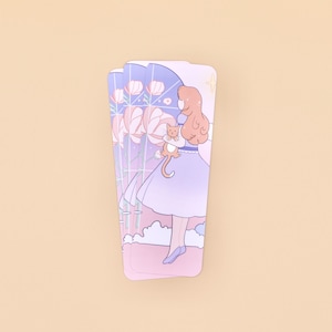 Girl & Cat Bookmark